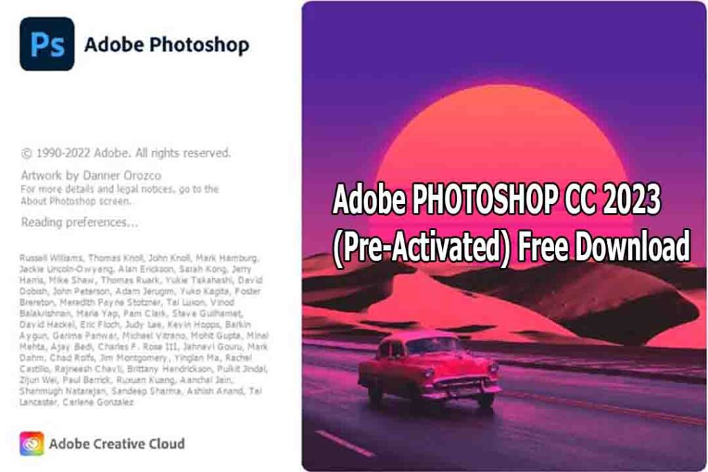 Adobe PHOTOSHOP CC 2023 Pre Activated Free Download